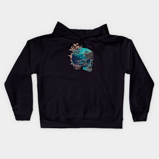 skull illustration Kids Hoodie